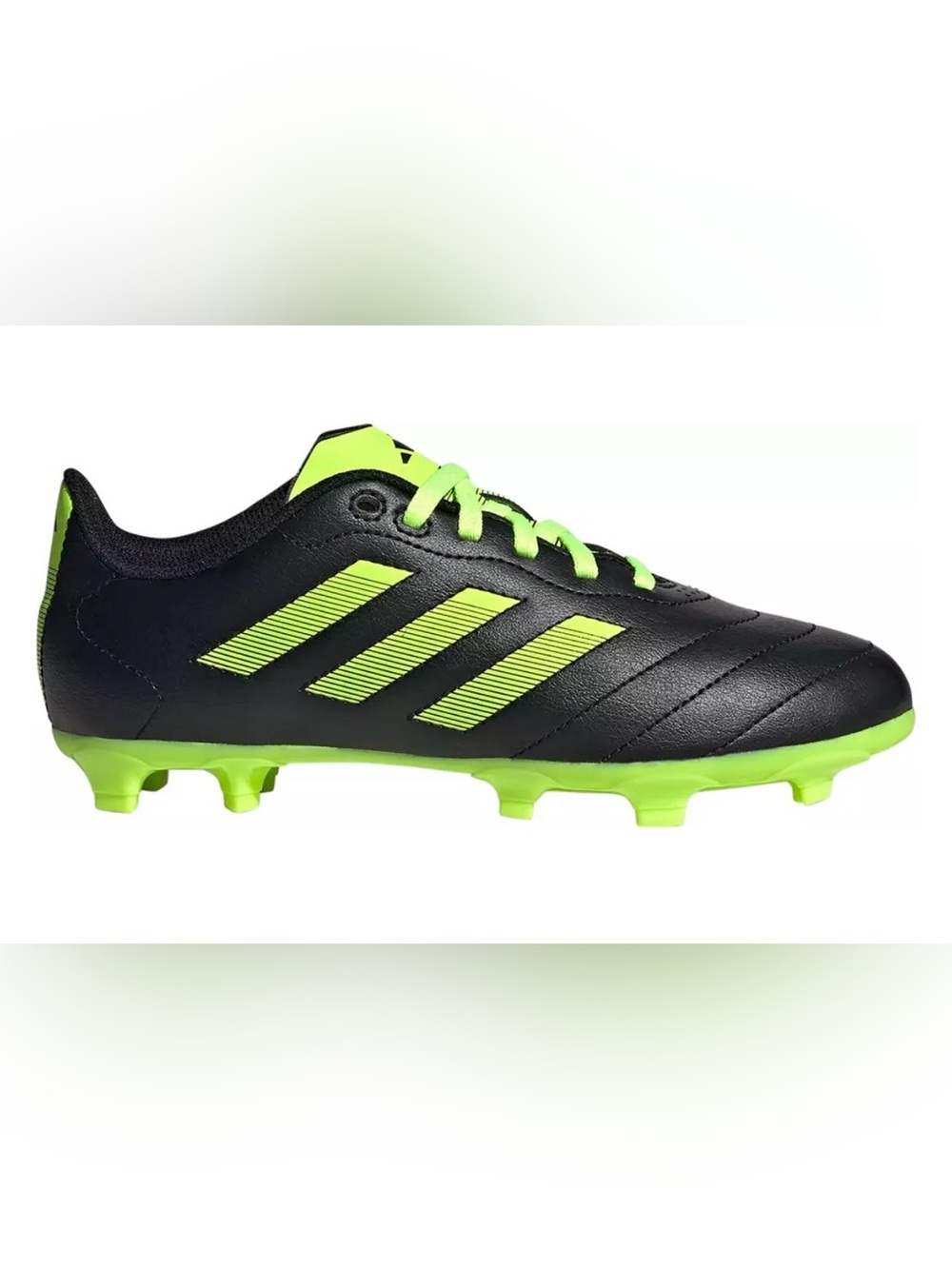 Adidas Black & Green Soccer Cleats size 3 big kids